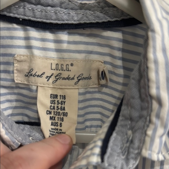 4 Boys' Button Down Plaid and Striped Shirts Set (Size 5 & 6) - Picture 6 of 13